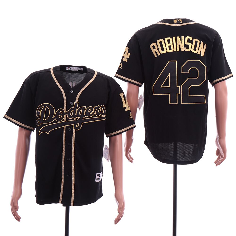 Men Los Angeles Dodgers #42 Robinson Black elite MLB Jerseys->los angeles dodgers->MLB Jersey